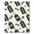 Cute Bone and Heart Tag Graphic Rug