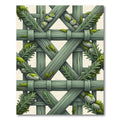 Green Woven Lattice Rosemary Rocks Rug