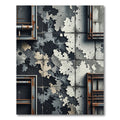 Grungy Concrete Cloud Organic Tile Rug