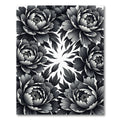 Monochromatic Floral Swirl Arrangement Rug