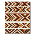 Midcentury Earth Tone Chevron Geometric Rug