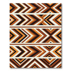 Midcentury Earth Tone Chevron Geometric Rug