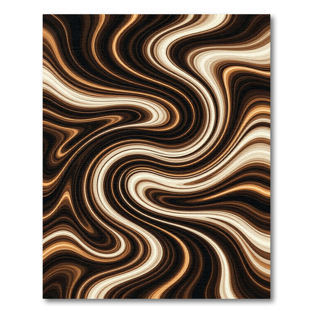 Rich Amber Swirl Marble Rug