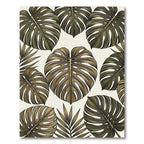 Lush Emerald Monstera Tropical Foliage Rug