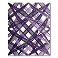 Geometric Violet Interlocking Linear Grid Rug
