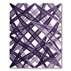 Geometric Violet Interlocking Linear Grid Rug