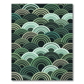 Deep Forest Green Scale Overlap Rug