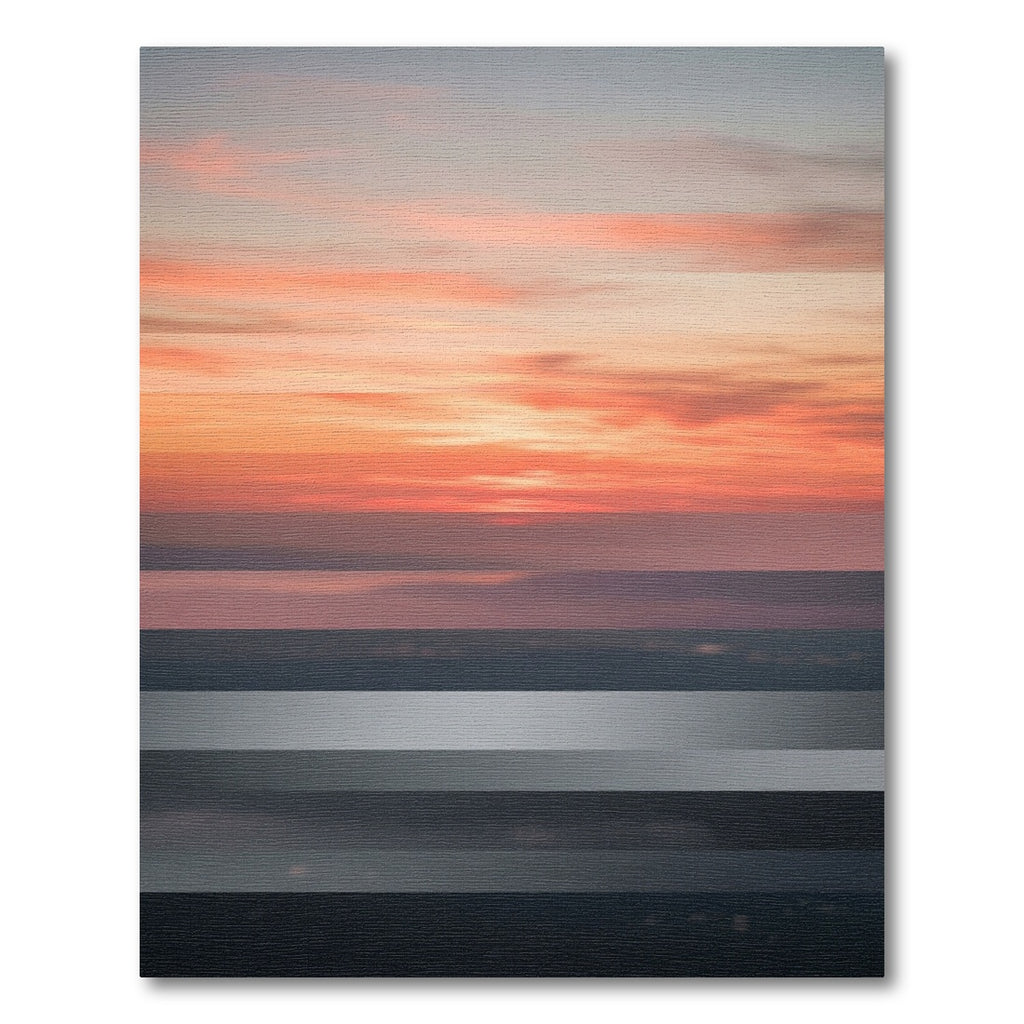 Sunset Horizon Gradient Stripes Rug