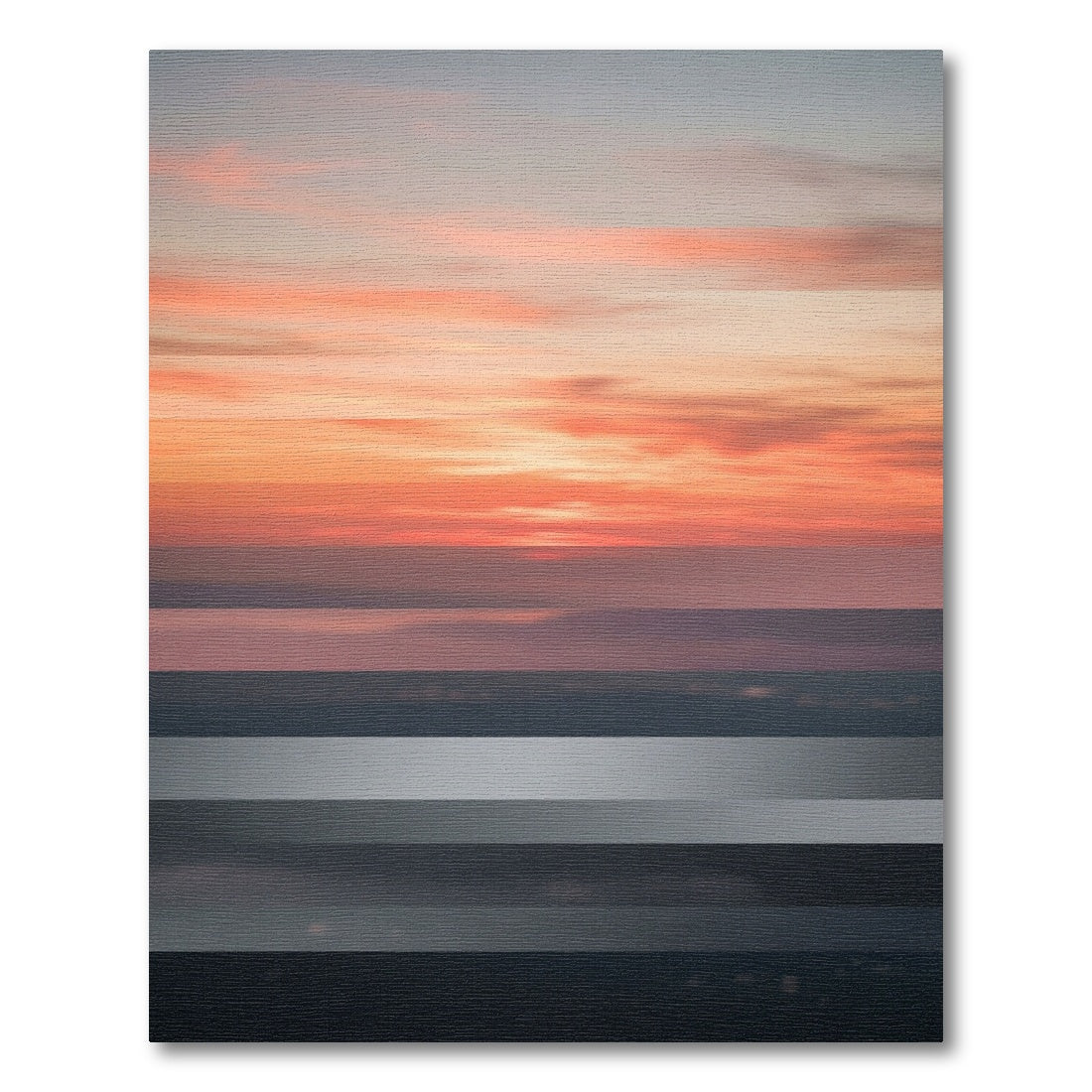 Sunset Horizon Gradient Stripes Rug