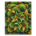 Lush Golden Fern and Moss Forest Rug