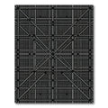 Dark Gray Interlocking Grid Lines Rug