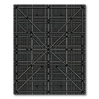 Dark Gray Interlocking Grid Lines Rug