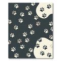 Charcoal Gray Playful Paw Animal Rug