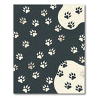 Charcoal Gray Playful Paw Animal Rug