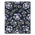 Elegant Lavender Floral Midnight Meadow Rug