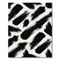 Bold Monochrome Abstract Ink Brush Stroke Rug