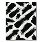 Bold Monochrome Abstract Ink Brush Stroke Rug
