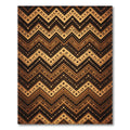 Earthy Brown Zigzag Tribal Chevron Rug