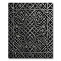 Monochrome Silver Interlaced Iron Vine Rug