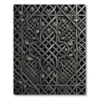 Monochrome Silver Interlaced Iron Vine Rug