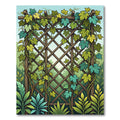 Lush Emerald Ivy Trellis Botanical Rug