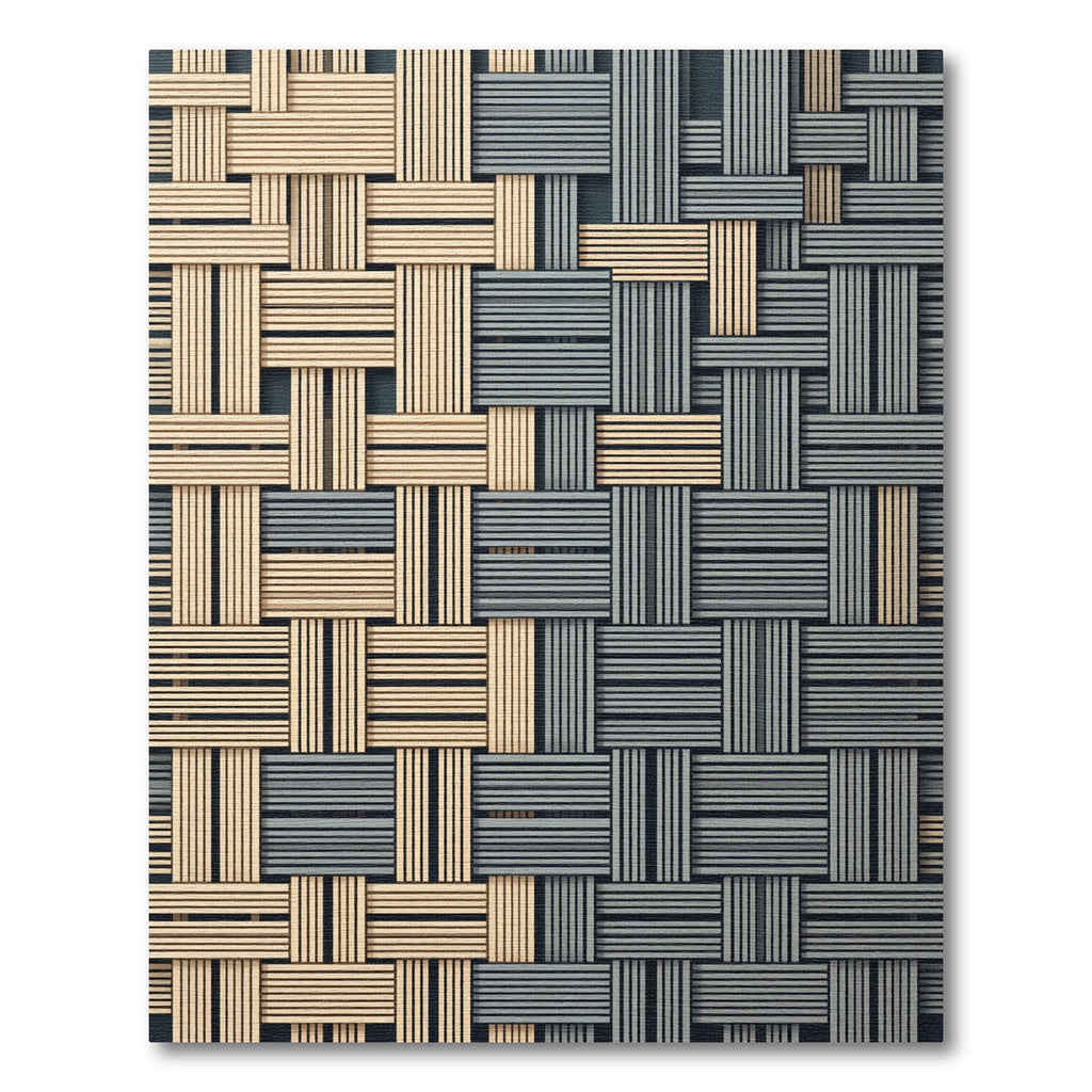 Woven Beige Blue Texture Rug
