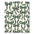 Sage Green Ribbon Bows Rug