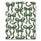 Sage Green Ribbon Bows Rug