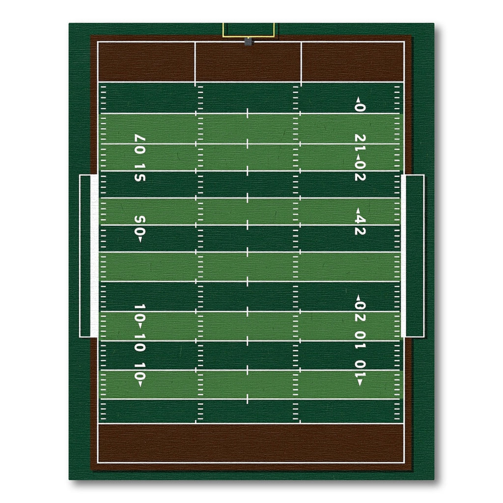Green Rectangular American Football Field Grid Rug