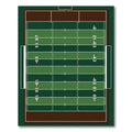 Green Rectangular American Football Field Grid Rug