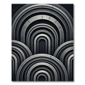 Monochrome Arc Architectural Rhythm Rug