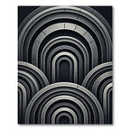 Monochrome Arc Architectural Rhythm Rug