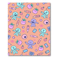 Playful Figures Apples Pencils Composition Rug