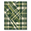 Deep Green Overlay Plaid Lines Rug