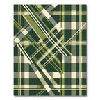 Deep Green Overlay Plaid Lines Rug