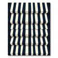 Classic Navy Cream Striped Awning Rug