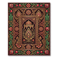 Ornate Pomegranate Dark Floral Arch Rug