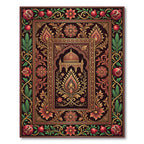 Ornate Pomegranate Dark Floral Arch Rug