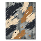 Broad Strokes Ochre Black Cream Rug