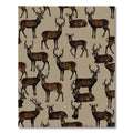 Rustic Woodland Brown Stag Forest Rug