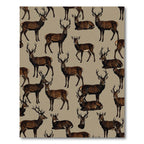 Rustic Woodland Brown Stag Forest Rug