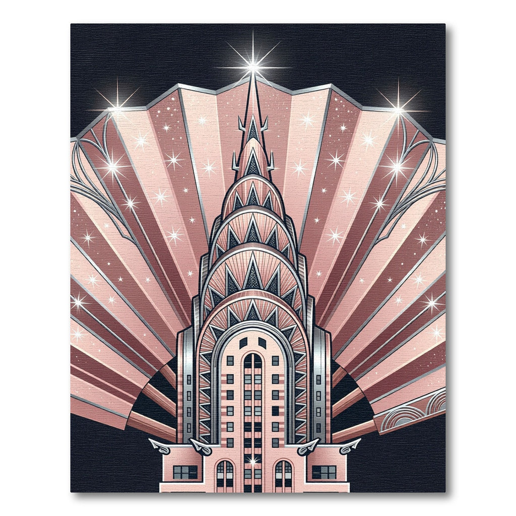 Art Deco Golden Starburst Building Rug