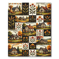 Autumn Harvest Cottage Farmhouse Quilt Rug