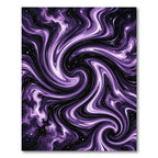 Cosmic Violet Interstellar Swirl Nebula Rug