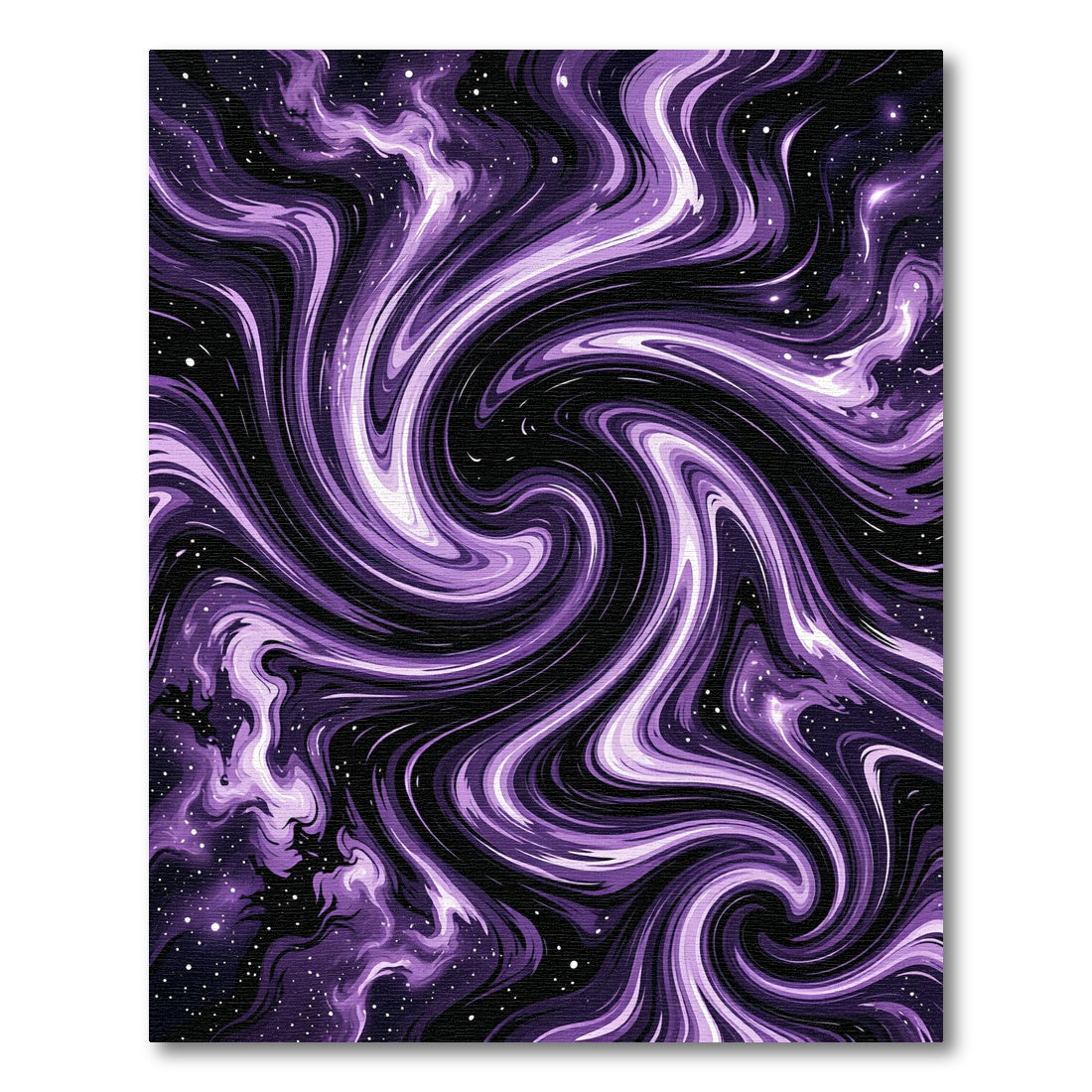 Cosmic Violet Interstellar Swirl Nebula Rug