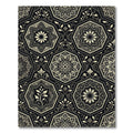 Ornate Black and Gold Octagons Rug
