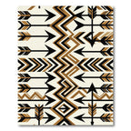 Bold Tribal Arrow Black Gold Rug