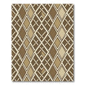 Geometric Interlaced Diamond Earthy Brown Rug