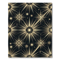Golden Starburst Cosmic Rays Rug