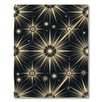Golden Starburst Cosmic Rays Rug
